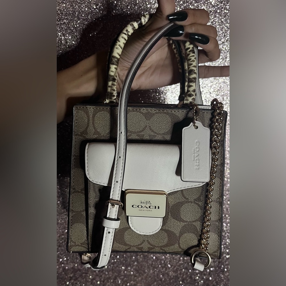 Coach bag with long body strap